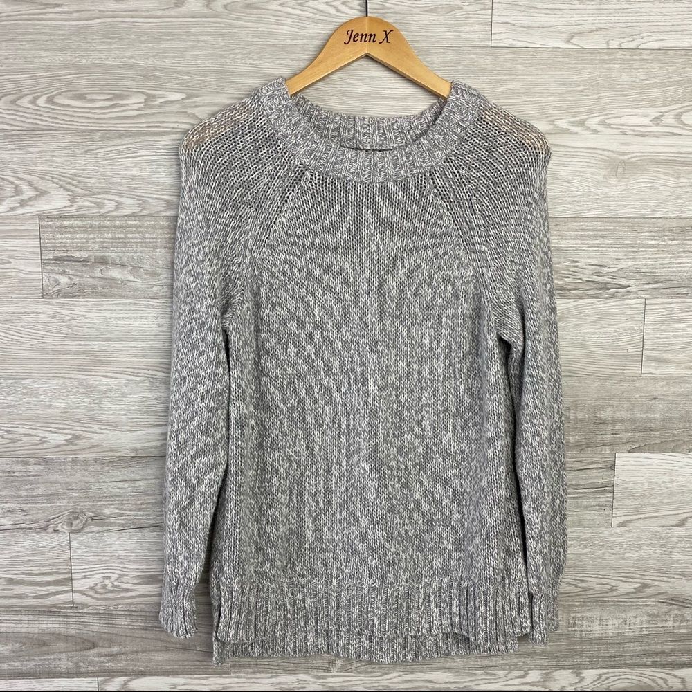 Aerie Gray Crew Neck Heavy Knit Longsleeve Sweater
